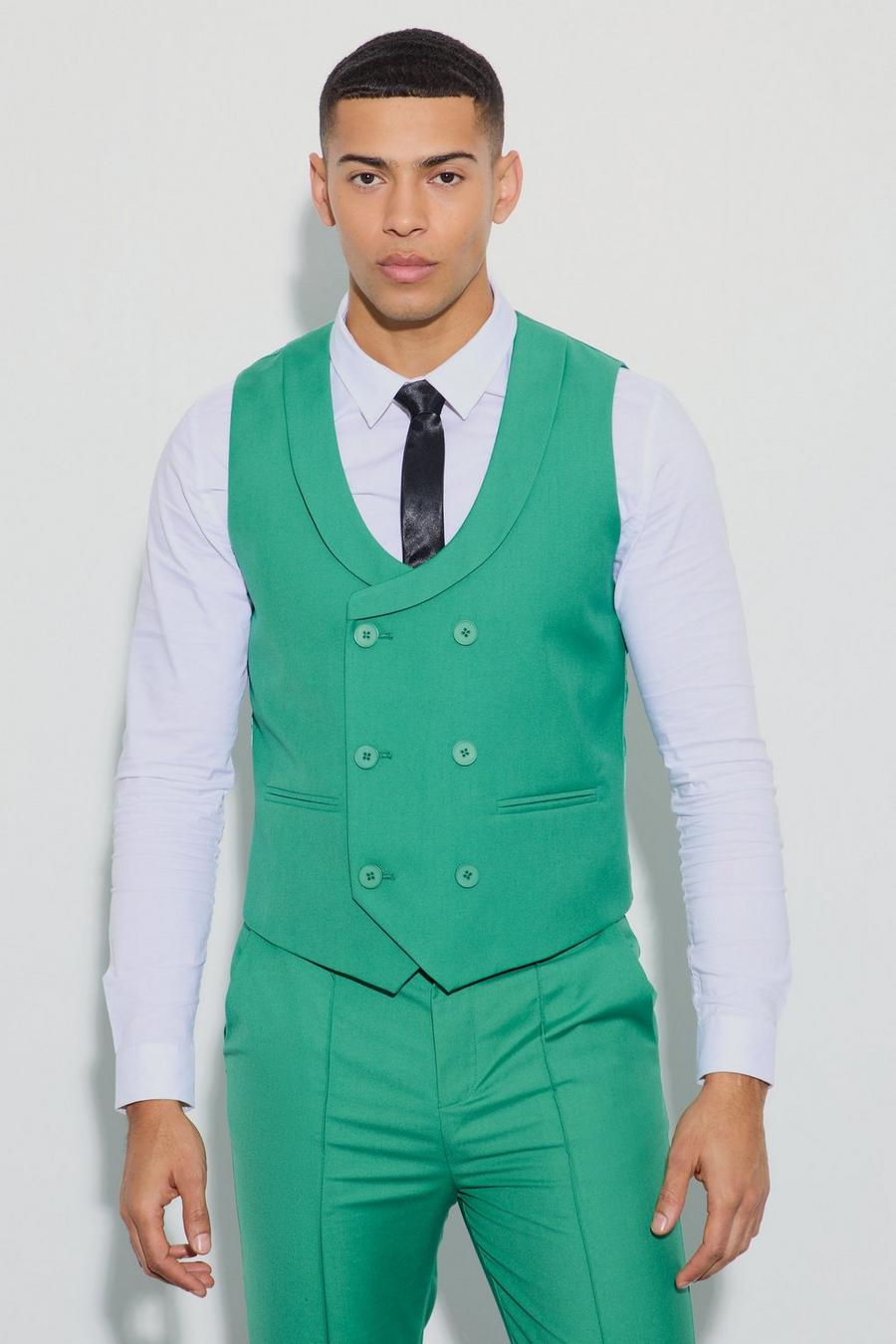 Mint Double Breasted Waistcoat image number 1