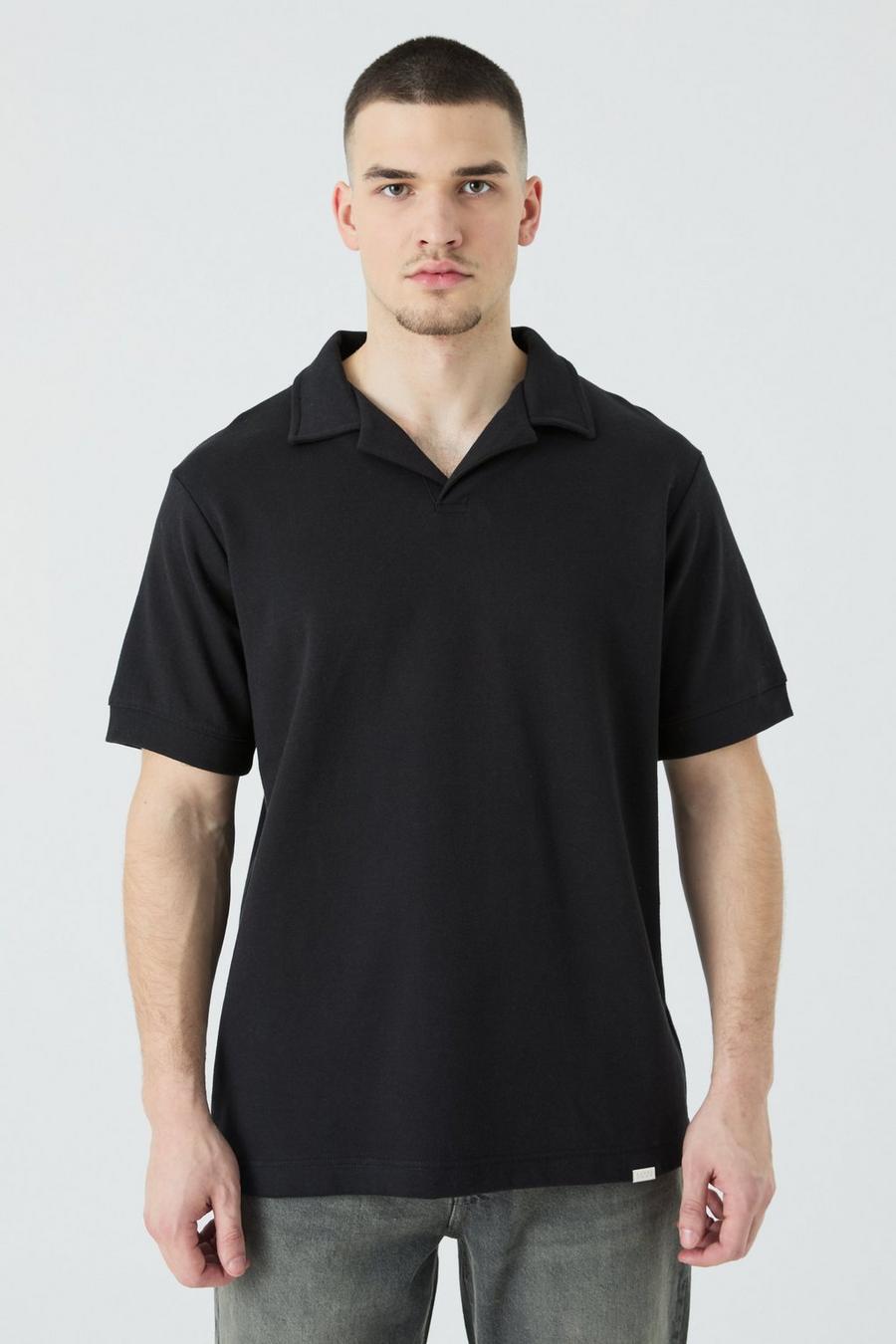 Tall Poloshirt, Black image number 1