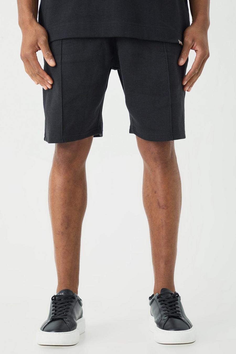Black Loose fit shorts med veck image number 1