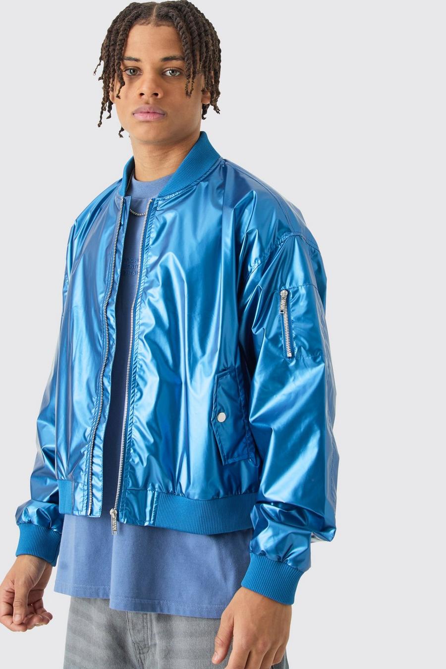 Blue haider ackermann cropped jacket