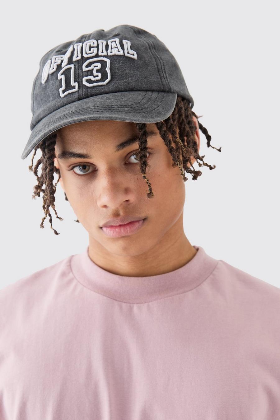 Charcoal Official Embroidered Washed Cap