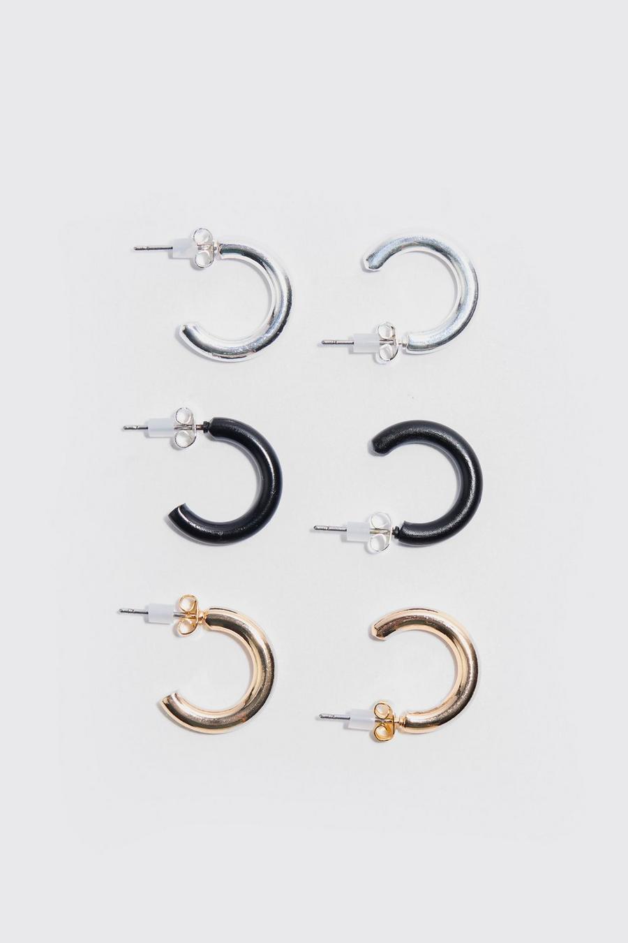 Silver 3 Pack Hoop Earrings