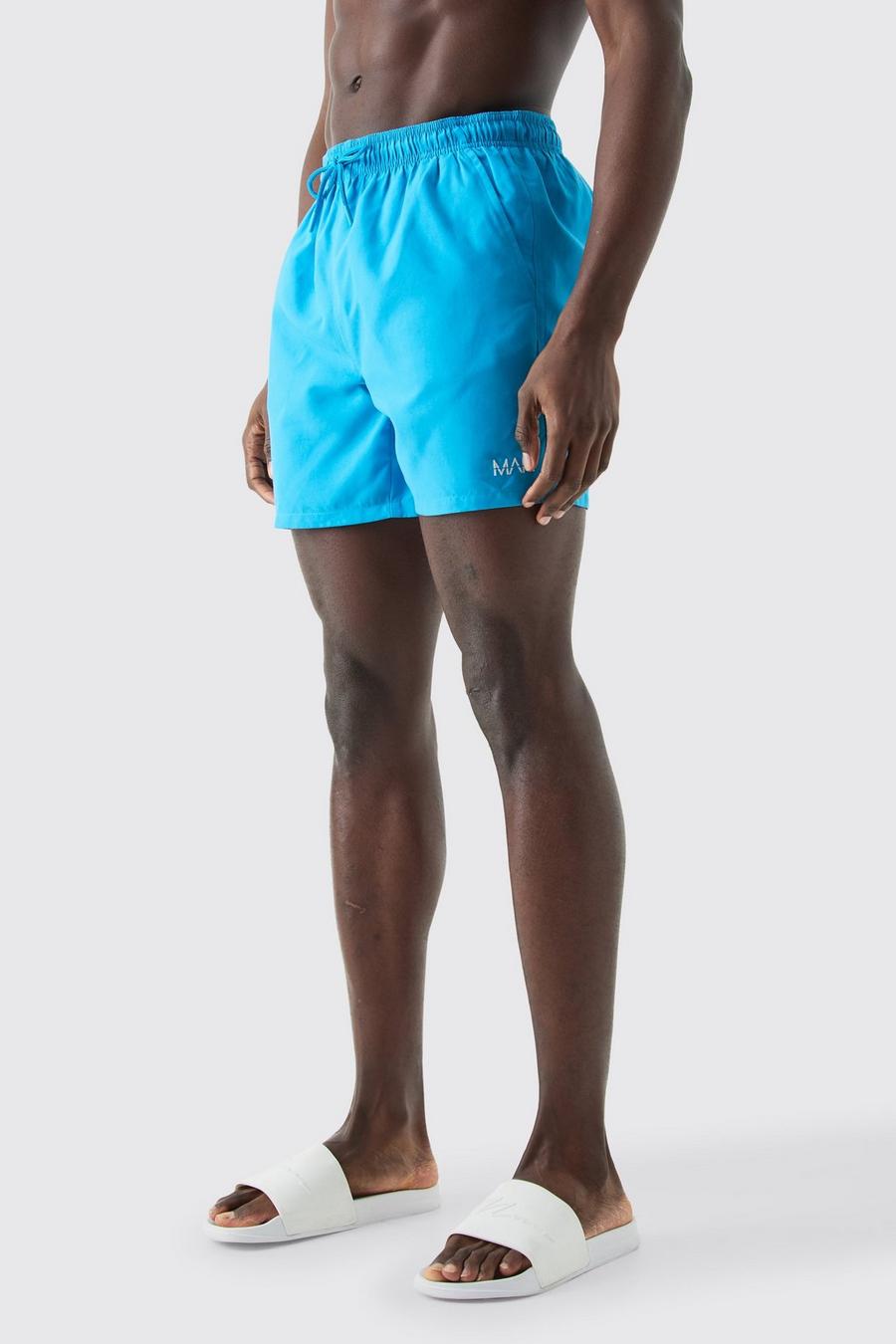 Light blue Original Man Mid Length Swim Short