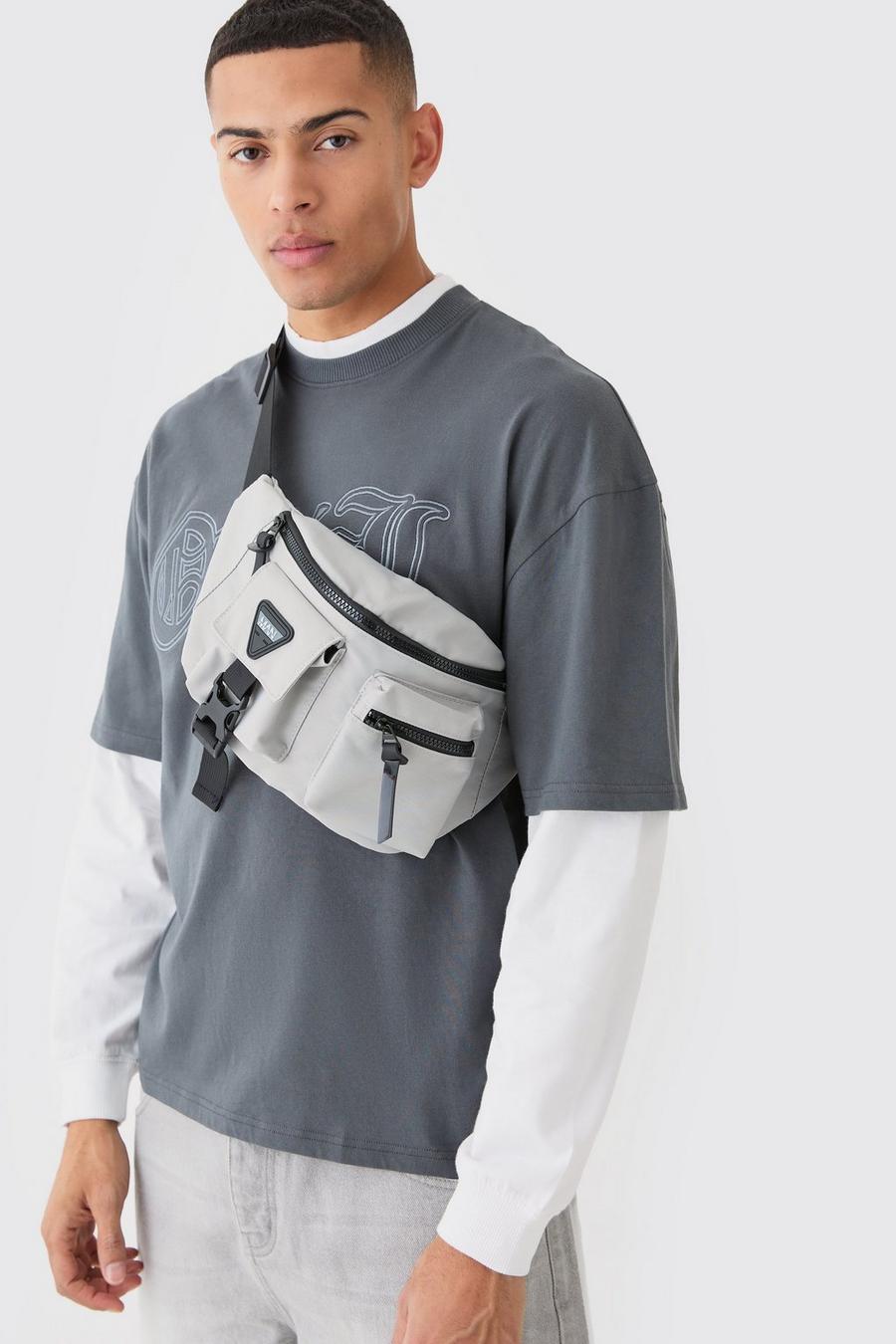 Grey Man Badge Nylon Bum Bag