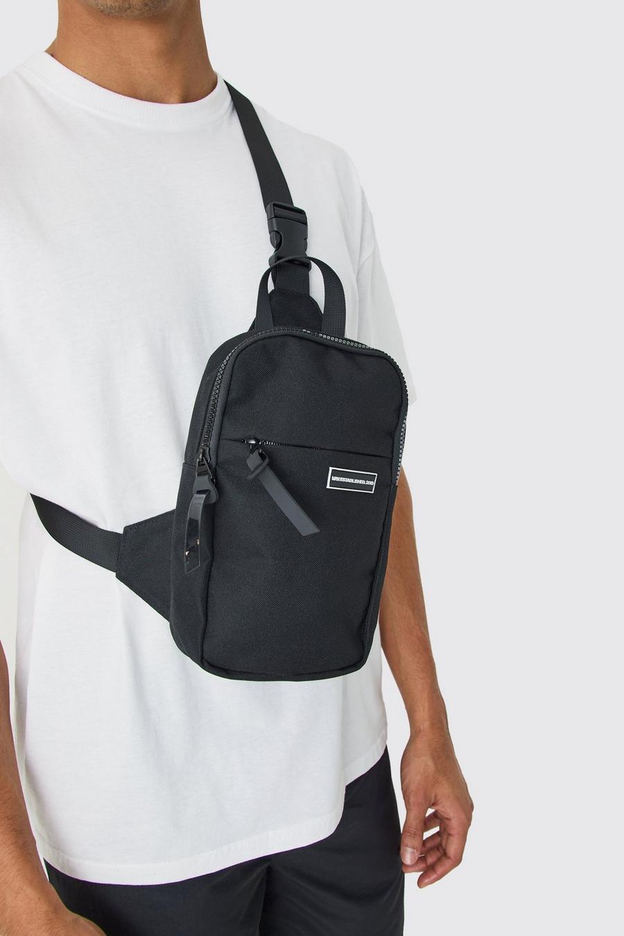 Black Mini Cross Body Nylon Bag