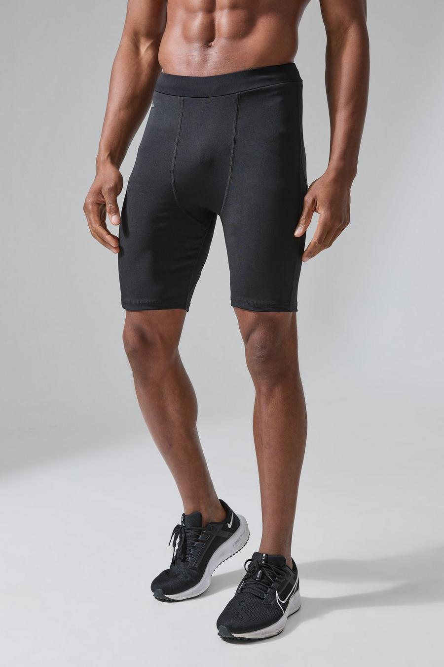 Reflektierende Man Active Laufshorts, Black