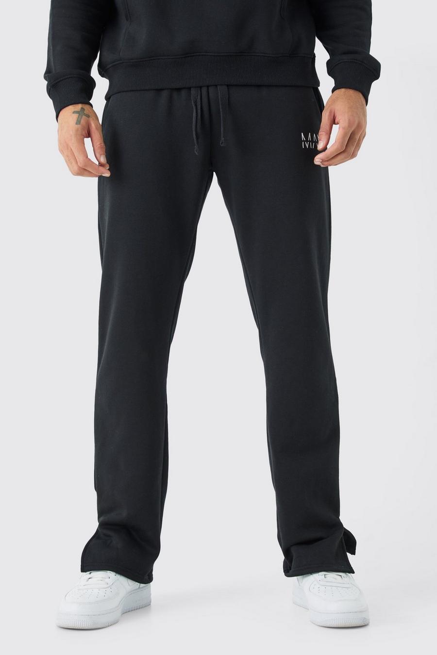 Pantaloni tuta Man con spacco sul fondo, Black image number 1