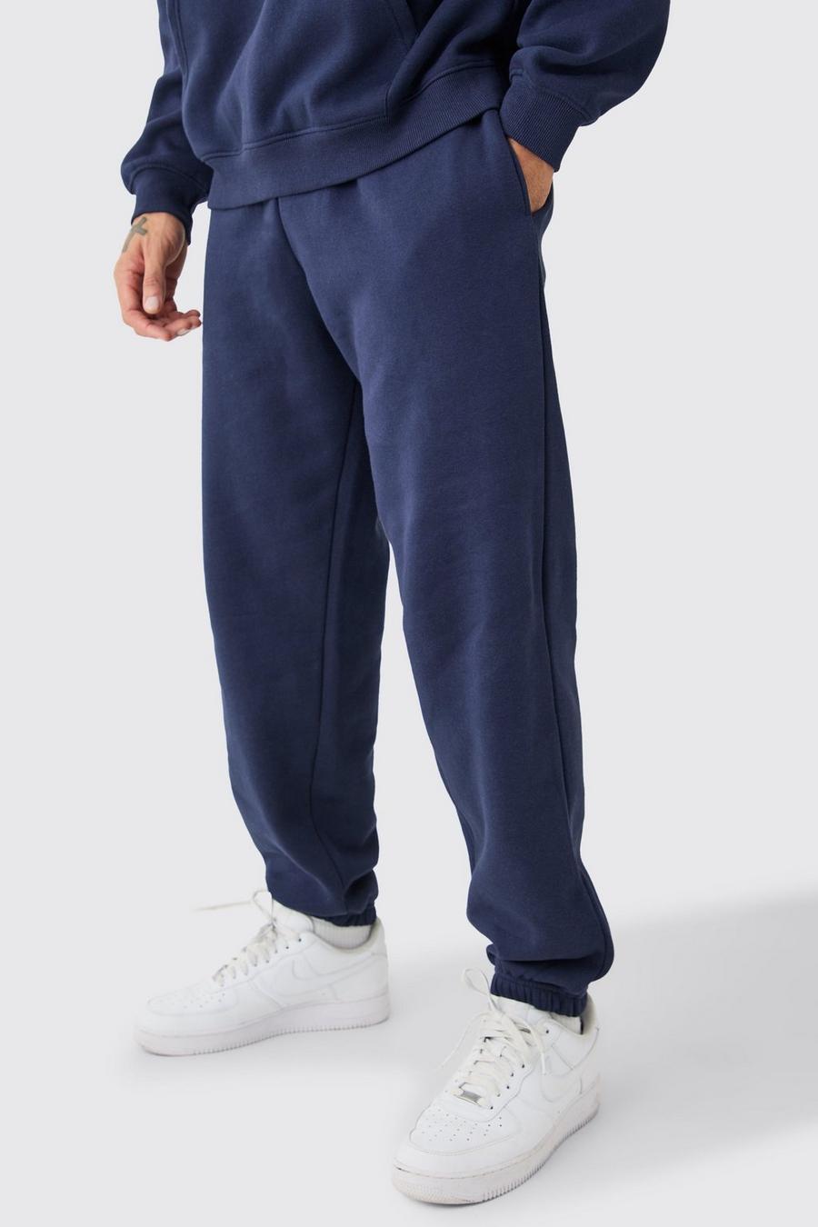 Pantalón deportivo básico oversize, Navy