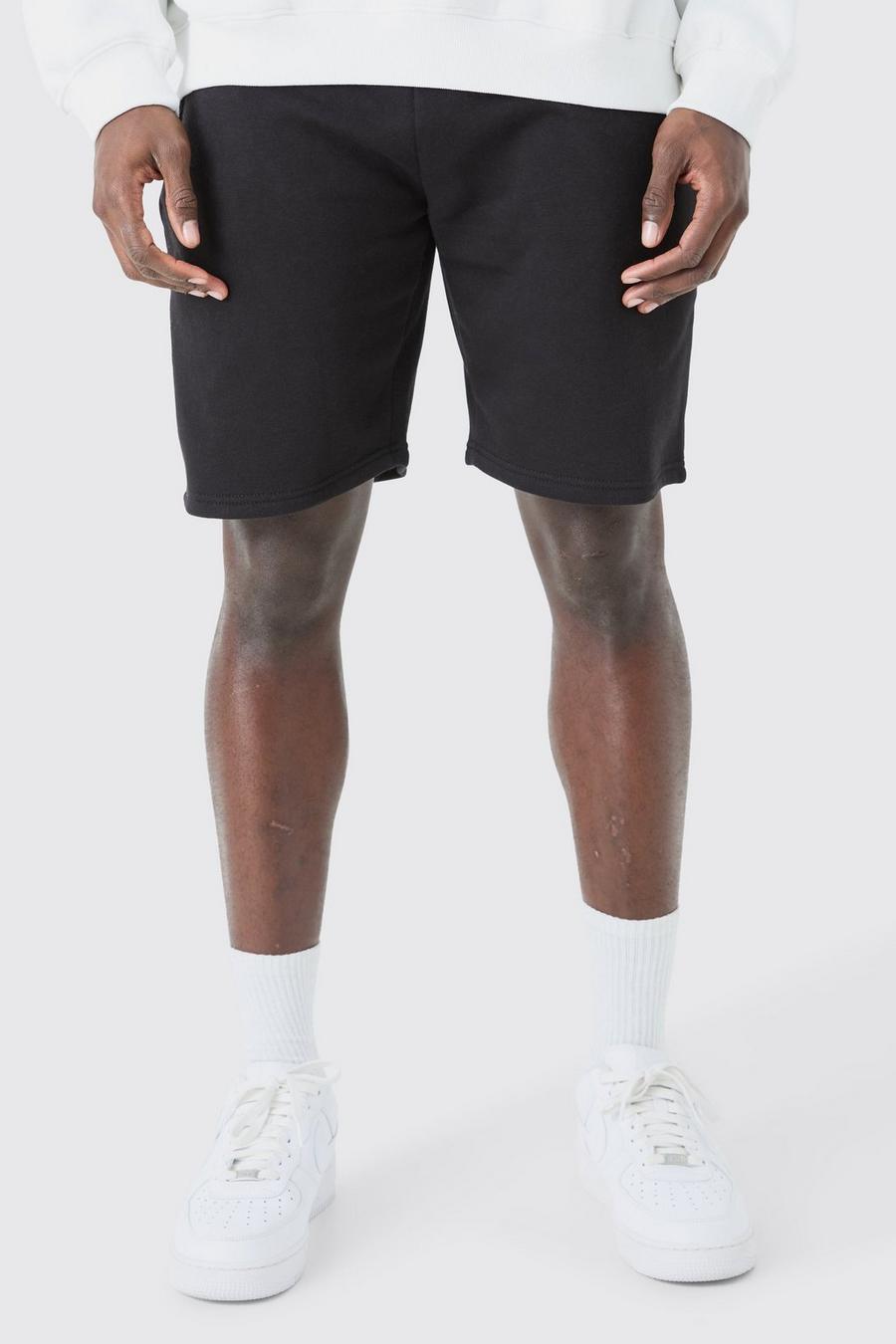 Black Baggy Jersey Shorts