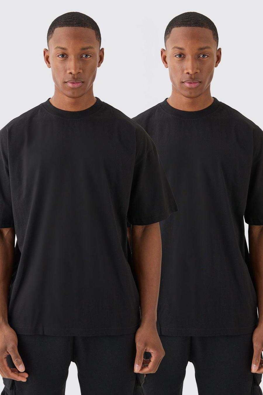 Black Oversize t-shirt (2-pack)