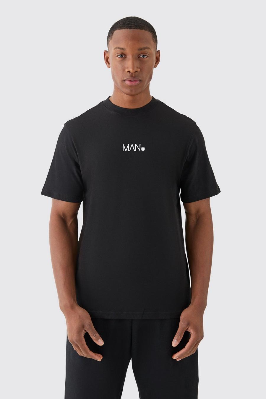 Black Original MAN T-shirt med tryck