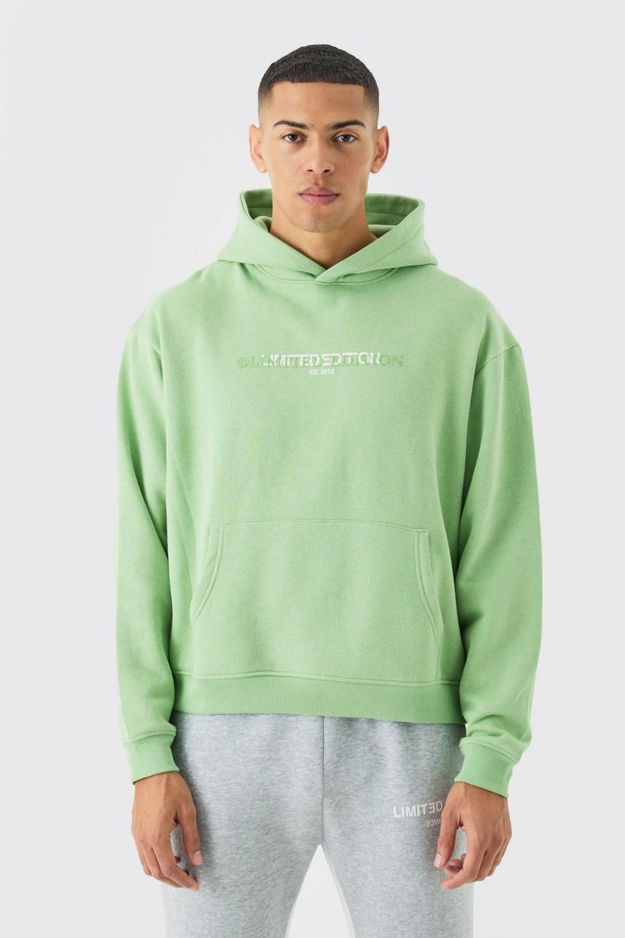 Sage Oversized Boxy Over The Head Hoodie