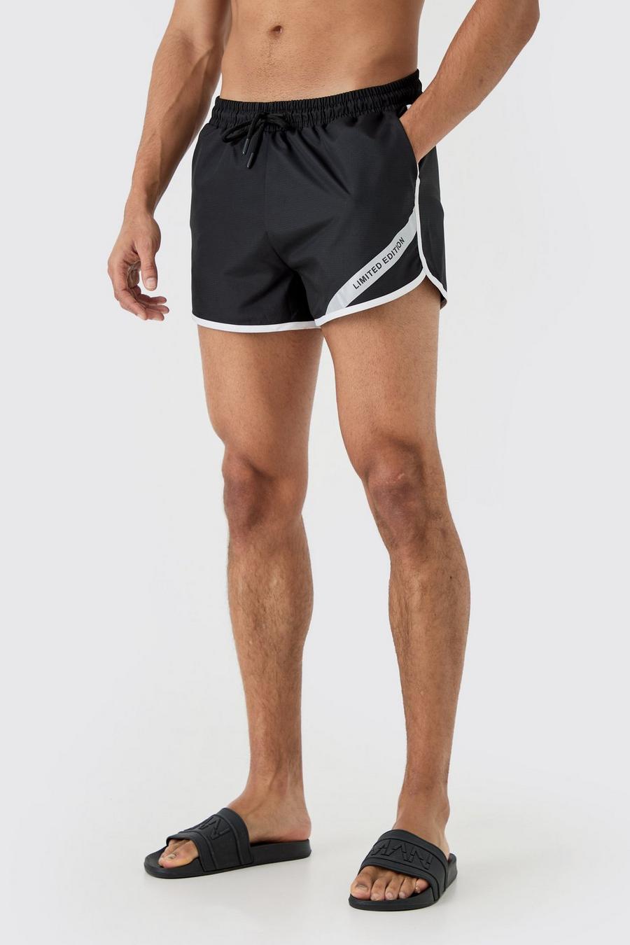 Limited Edition Ripstop Badehose, Black