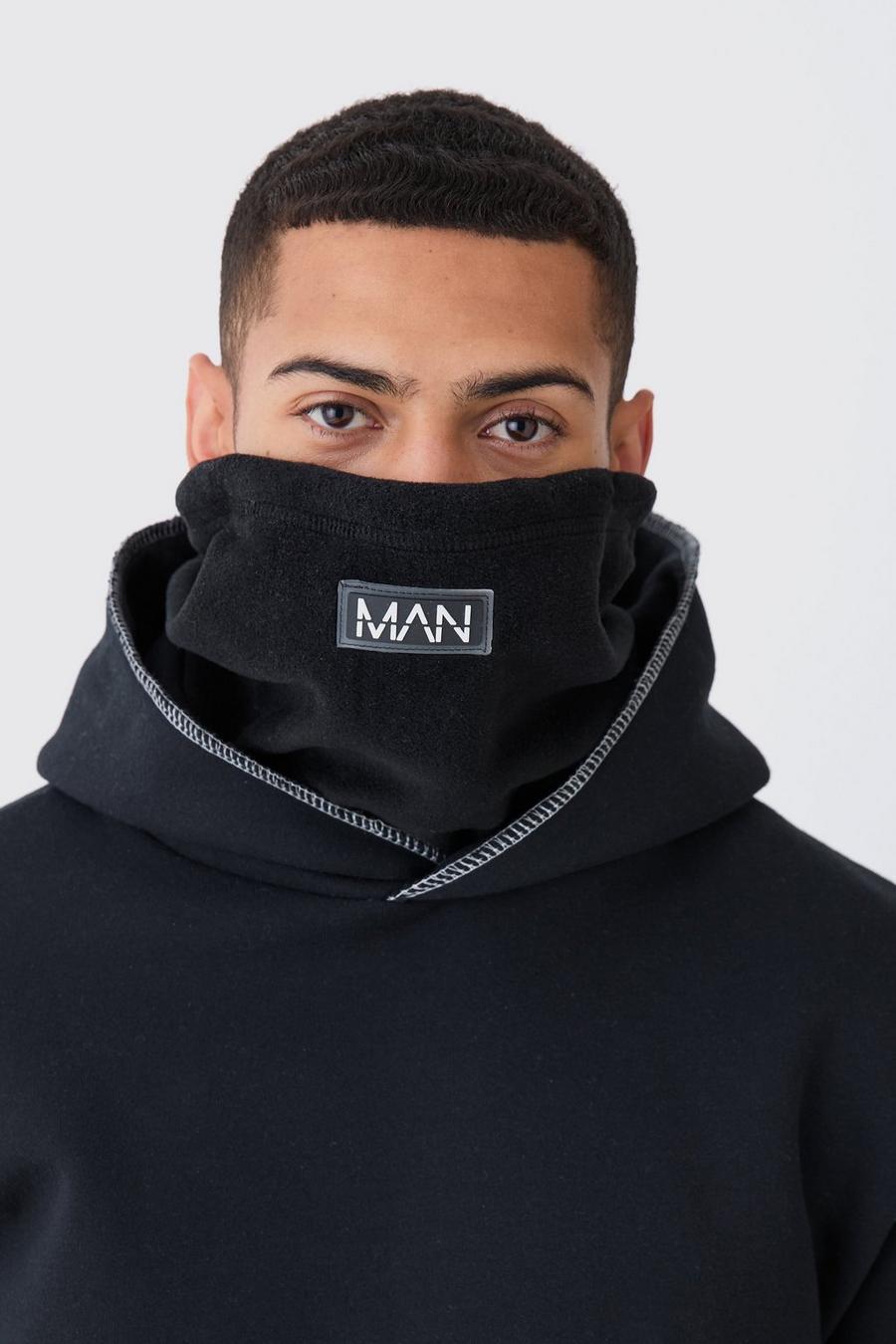 Black Man Active Fleece Nekwarmer In Zwart