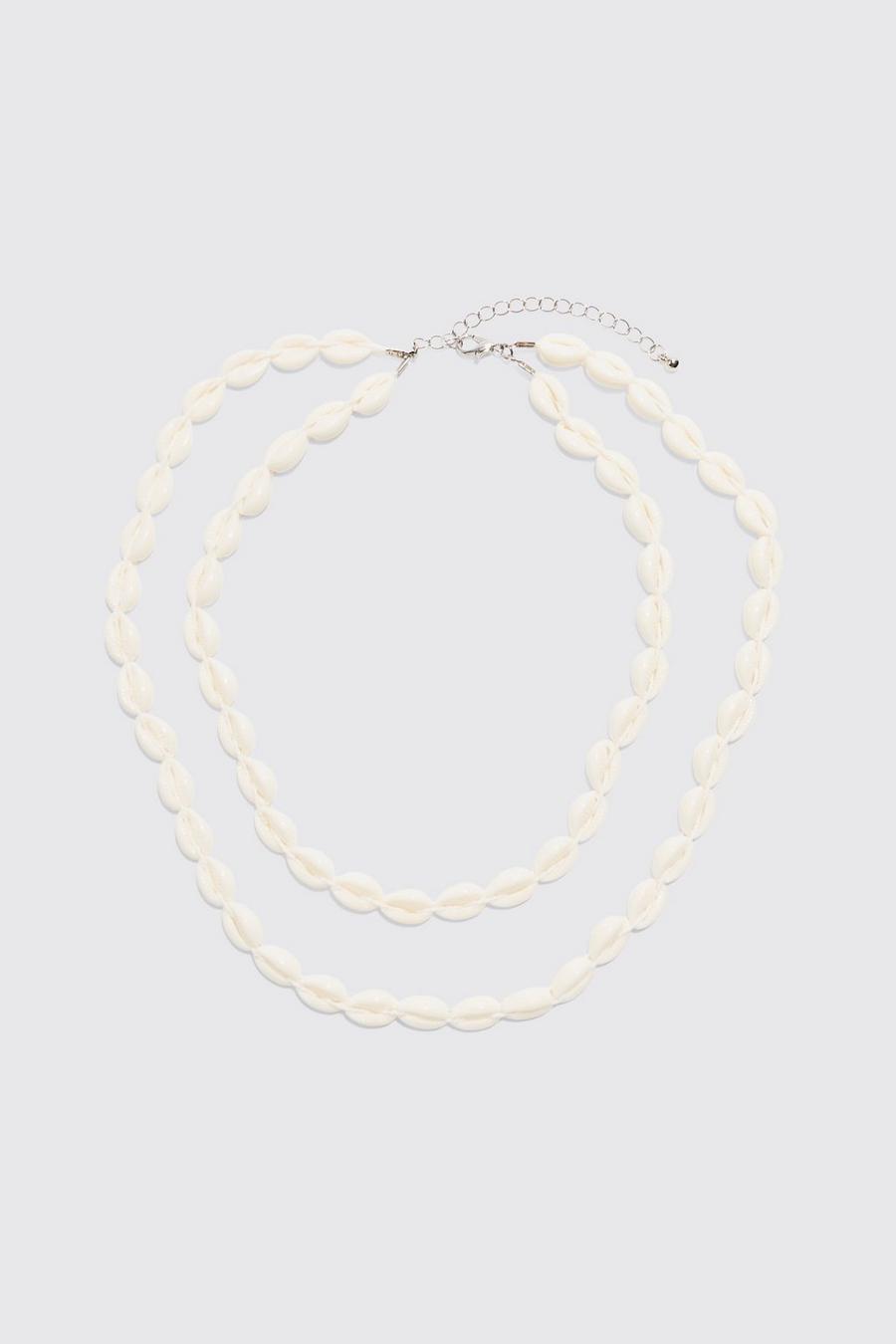 Shell Multi Layer Necklace In White