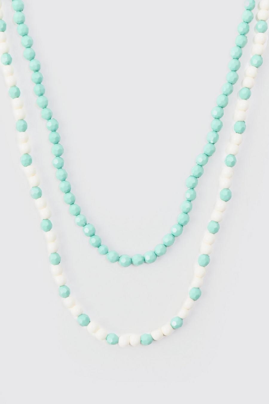 Mehrlagige Halskette mit Perlen, Multi