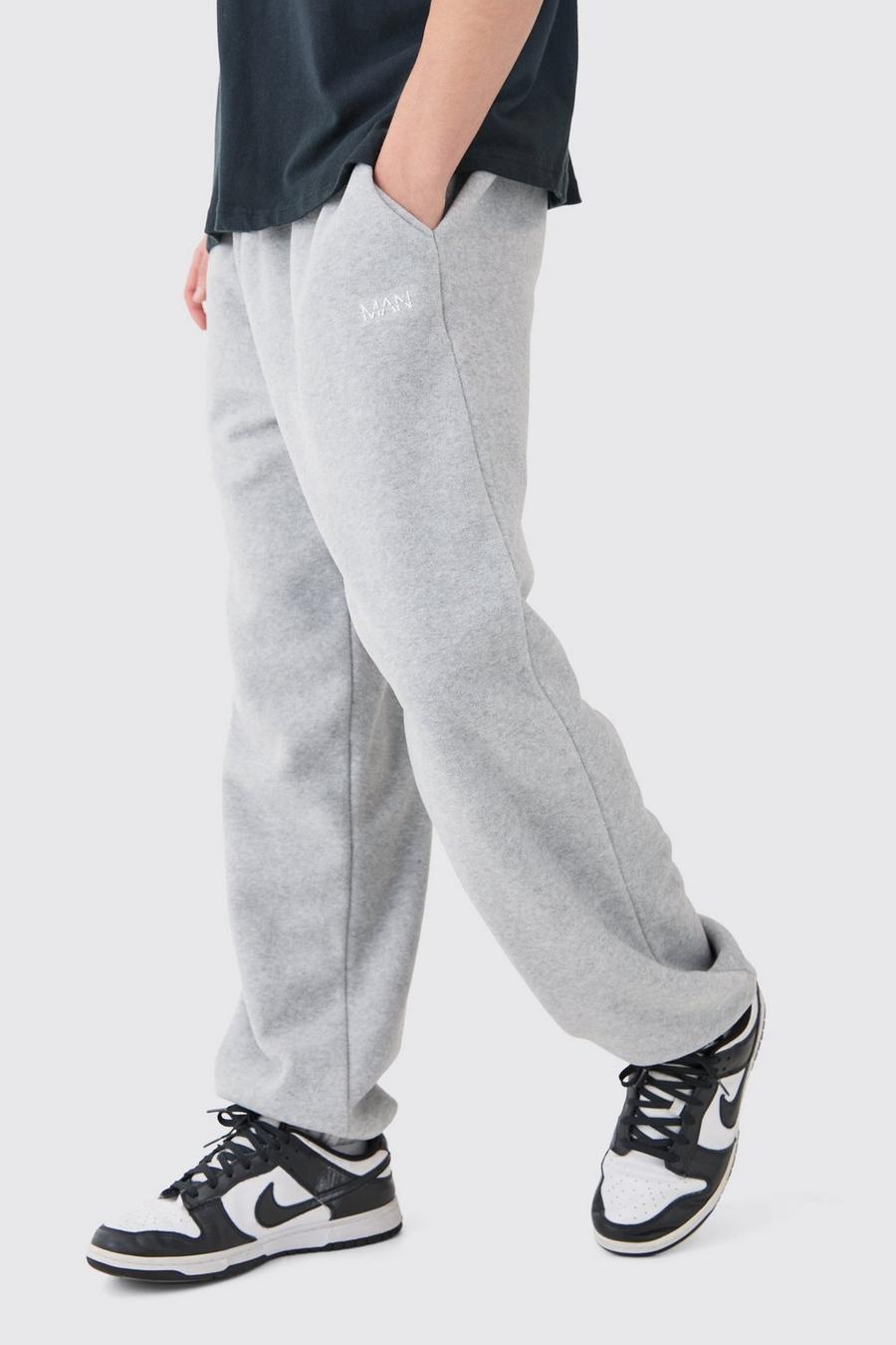 Pantalón deportivo MAN oversize de forro polar, Grey