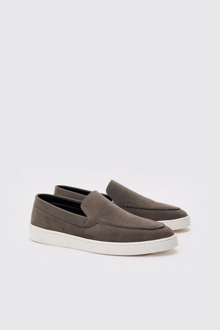 Faux Suede Slip On Loafer In Grey image number 1