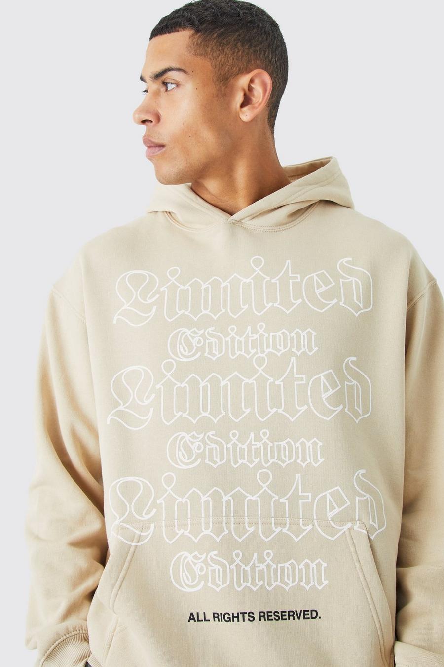 Sand Worldwide Oversize hoodie med grafiskt tryck