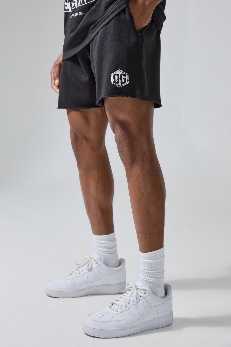 Black Man Active X Og Baggy Jersey Fitness Shorts image number 1