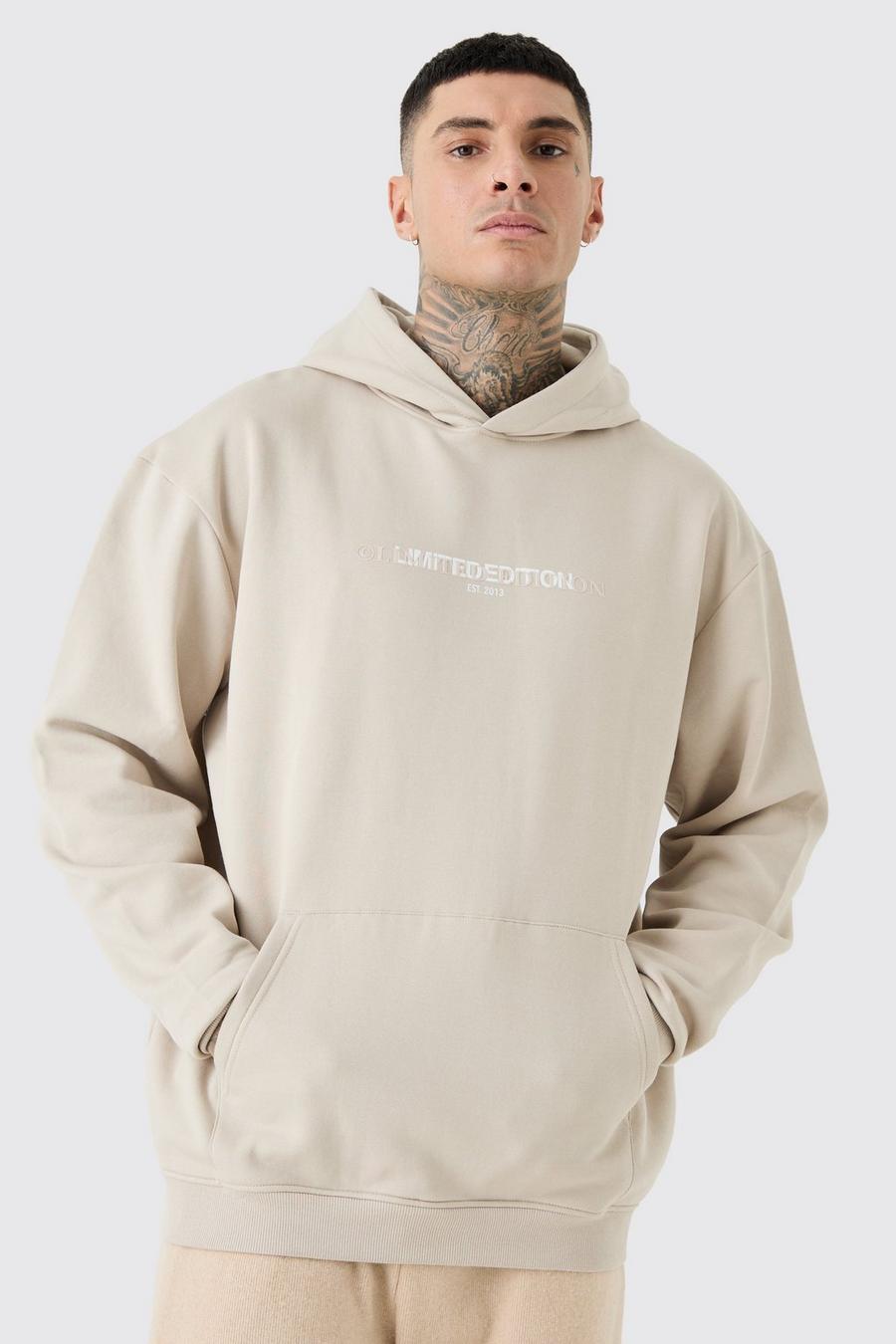 Stone Tall Oversized Basic Limited Hoodie