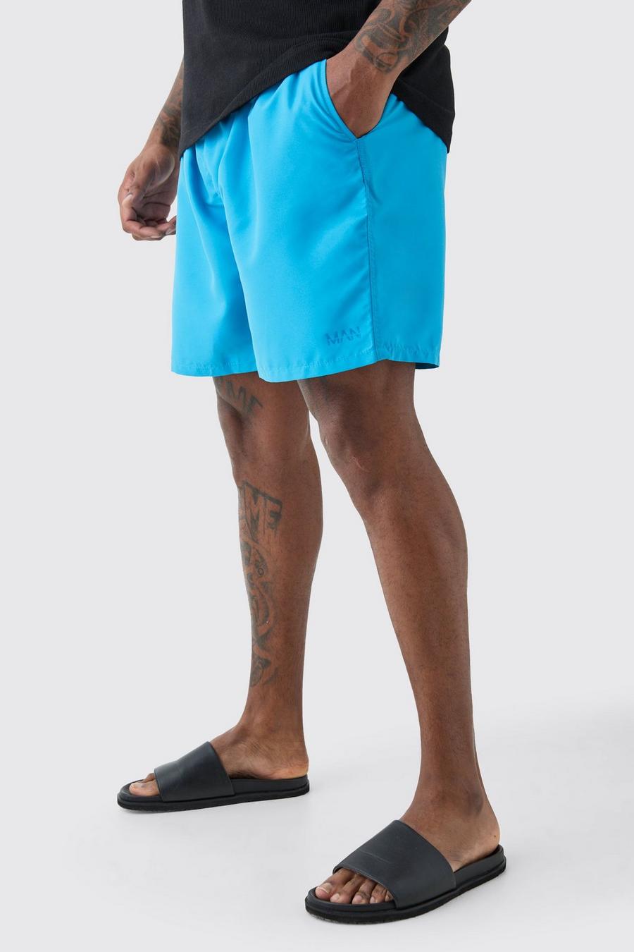 Costume a pantaloncino medio Plus Size Original Man, Light blue
