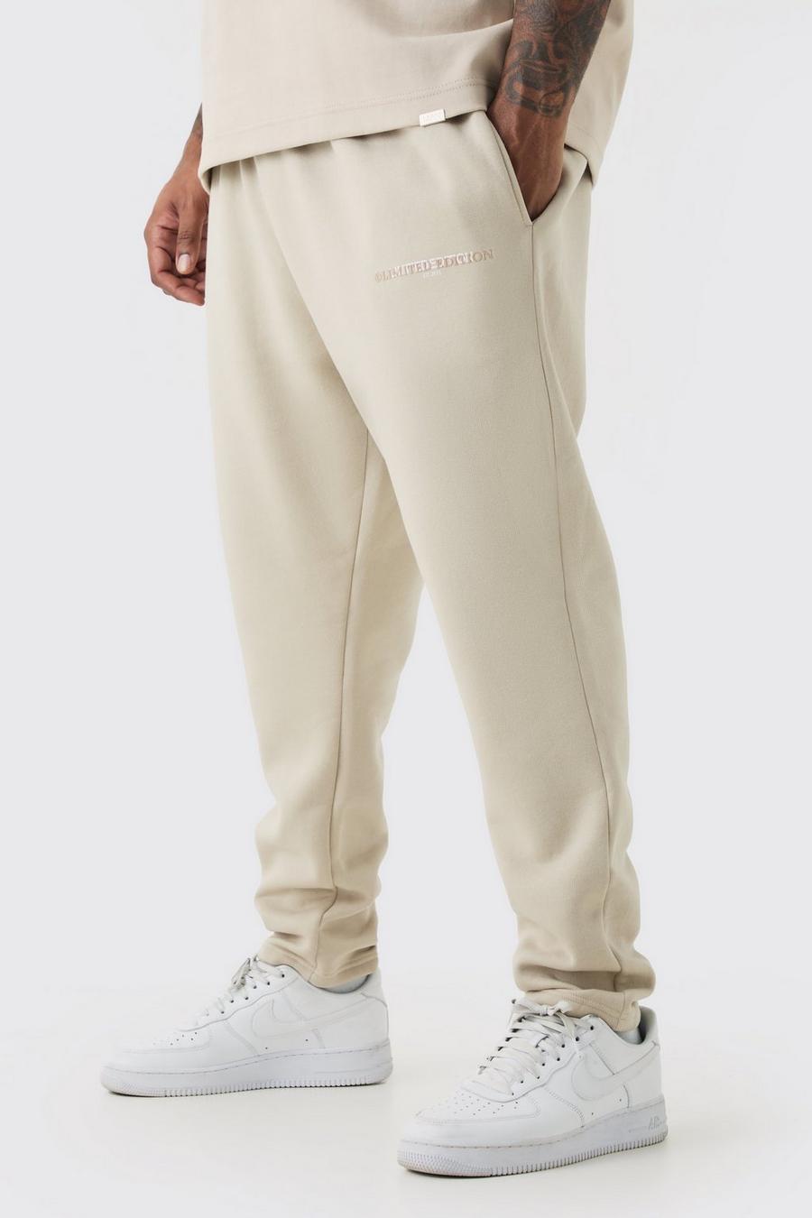 Pantaloni tuta Plus Size Basic affusolati Limited, Stone