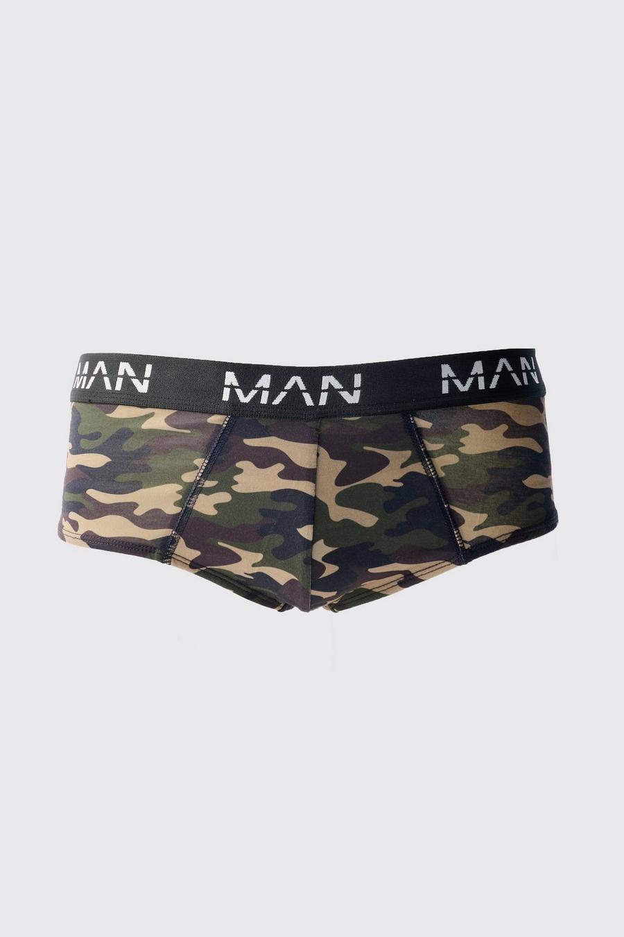 Khaki Camo Print  Briefs