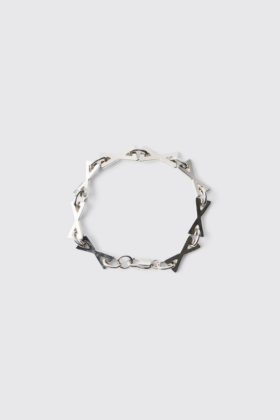 Z Clasp Metal Chain Bracelet In Silver