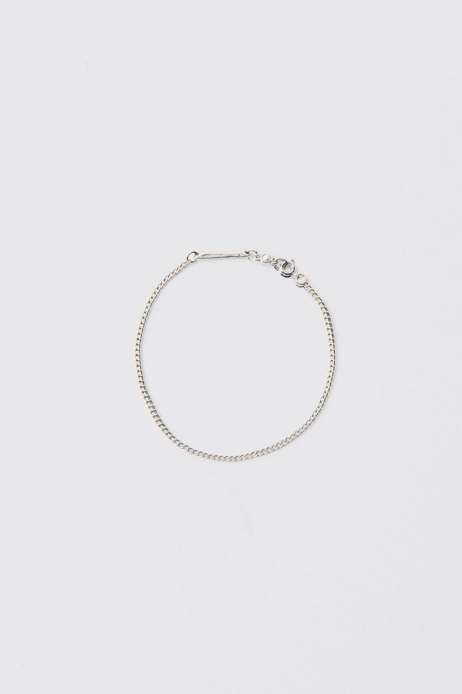 Bracelet métallisé à détail contrastant, Silver