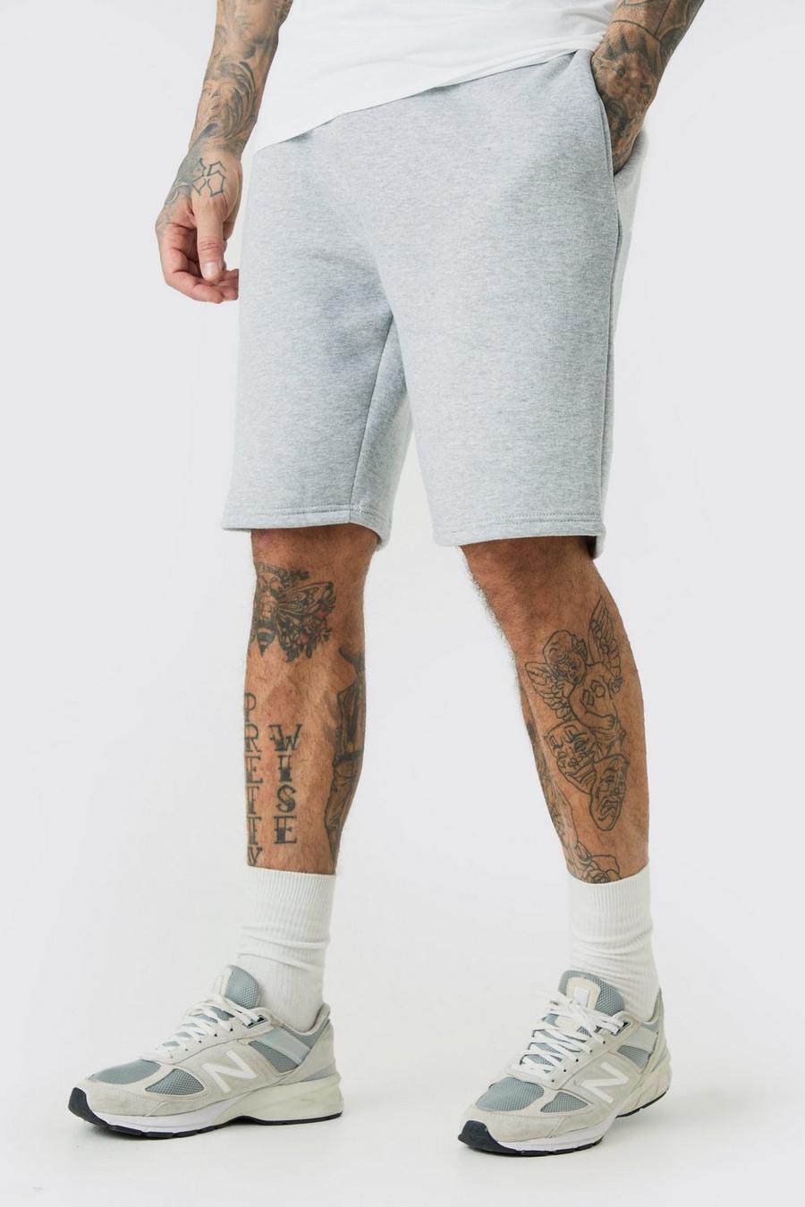 Grey Tall Baggy Jersey Shorts