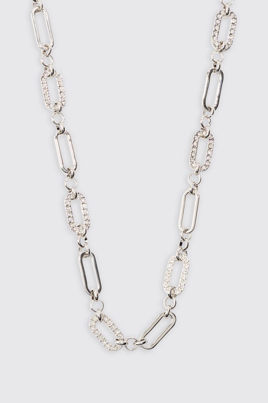 Halsband med kedjelänkar i silver