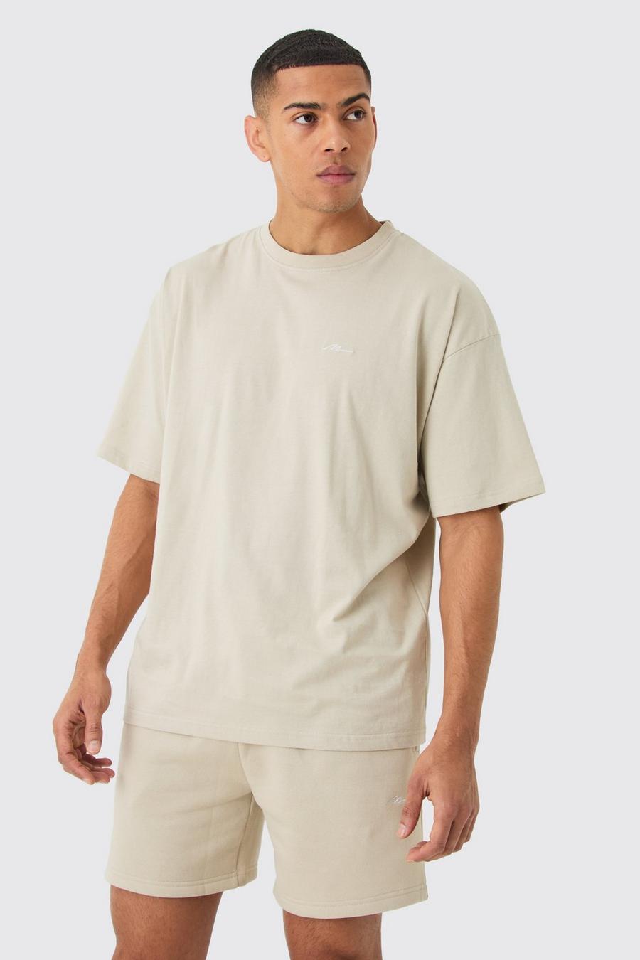 Stone Man Signature T-Shirt En Baggy Shorts Set