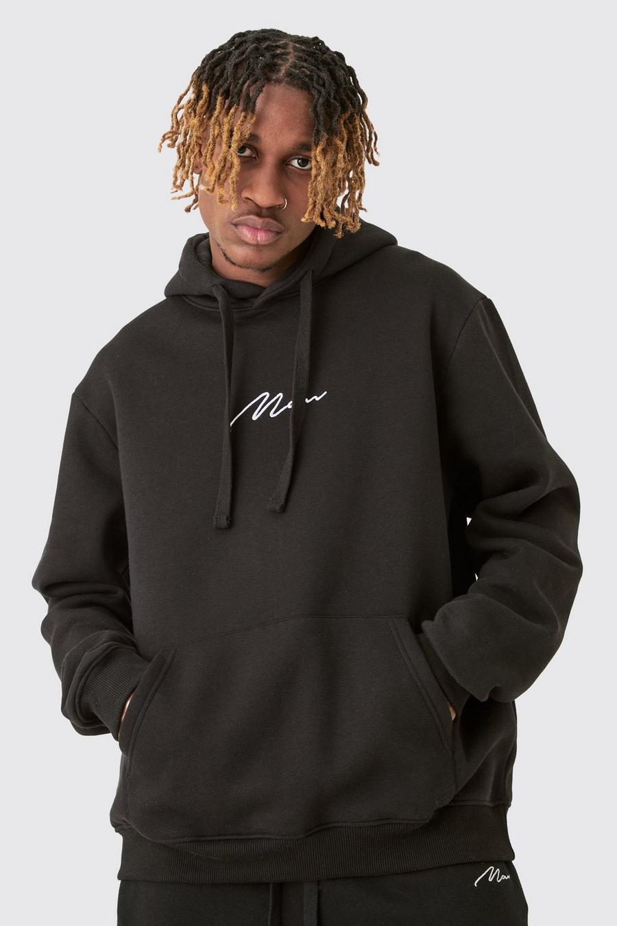 Tall Basic Man Signature Hoodie In Black image number 1