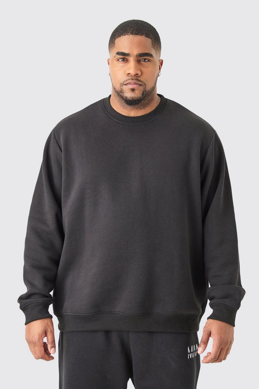 Black Plus Basic Svart sweatshirt