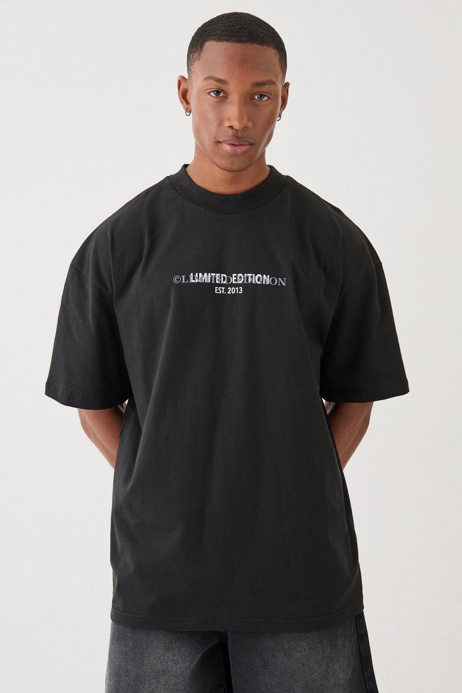 Black Oversized Dik Limited T-Shirt image number 1