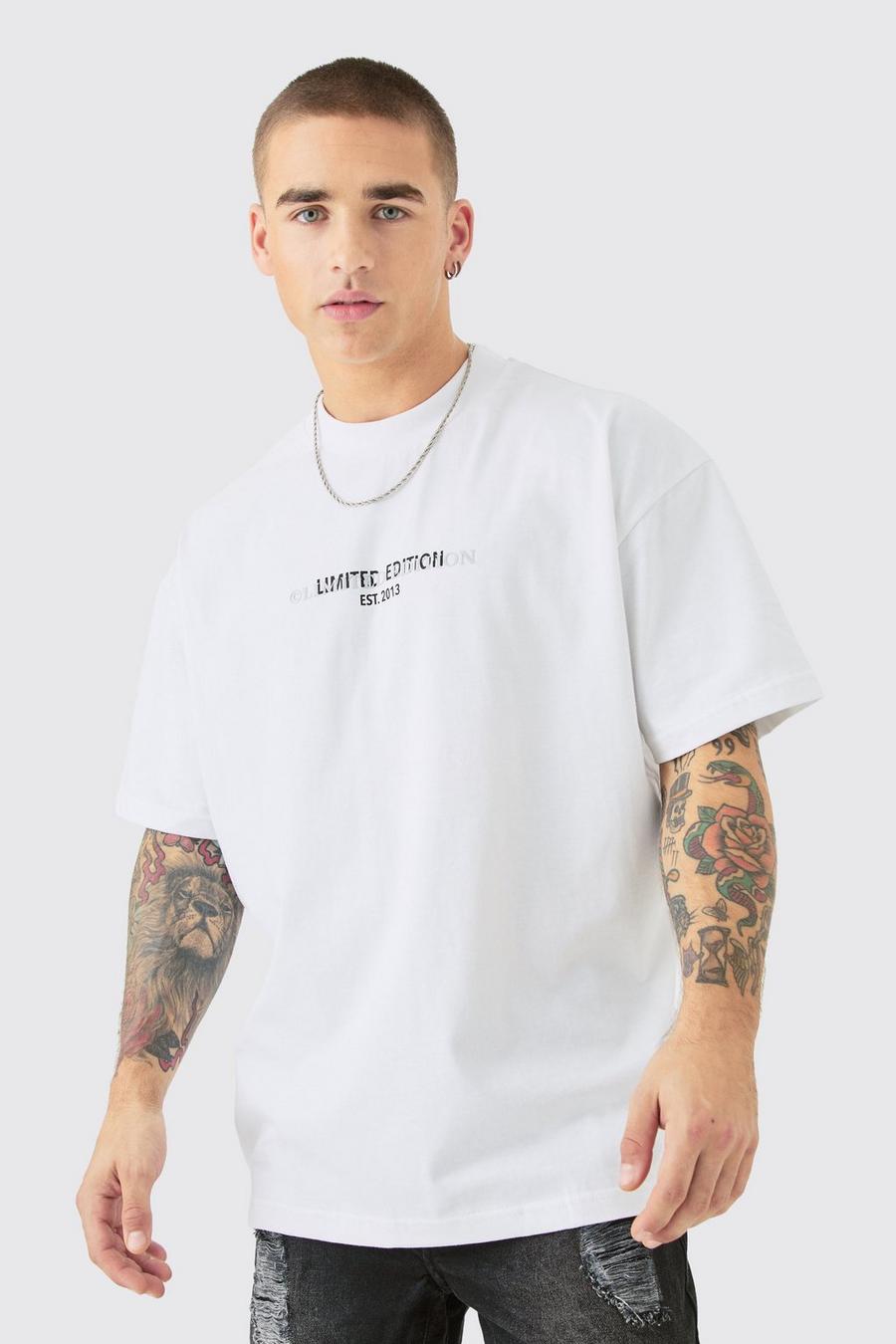 Camiseta oversize Limited gruesa, White