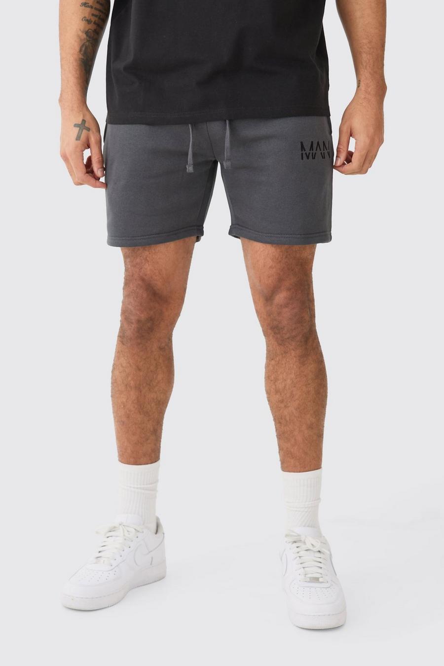 Man-Dash Slim-Fit Shorts, Charcoal