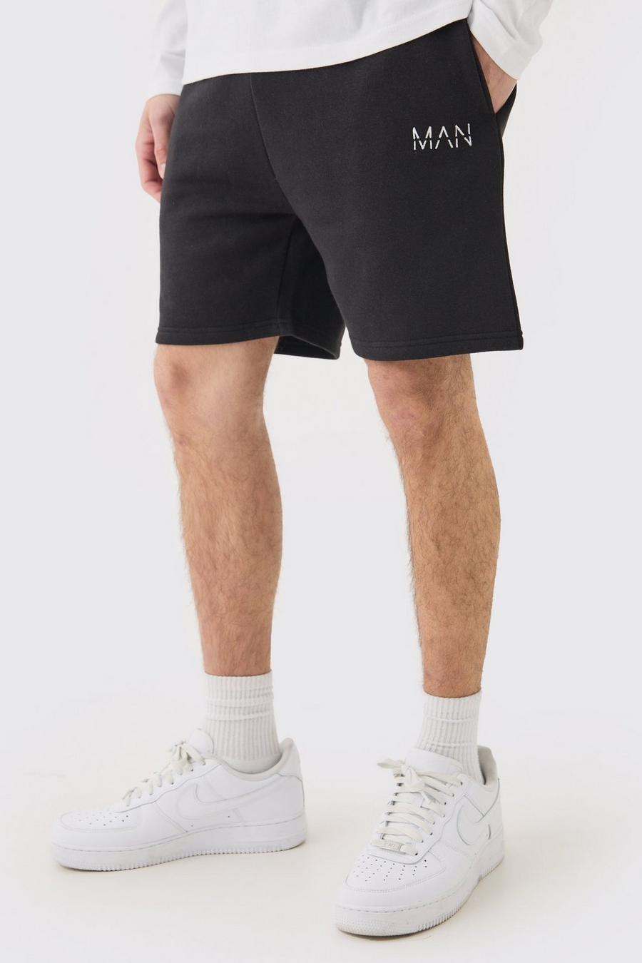 Man Dash Slim-Fit Shorts, Black