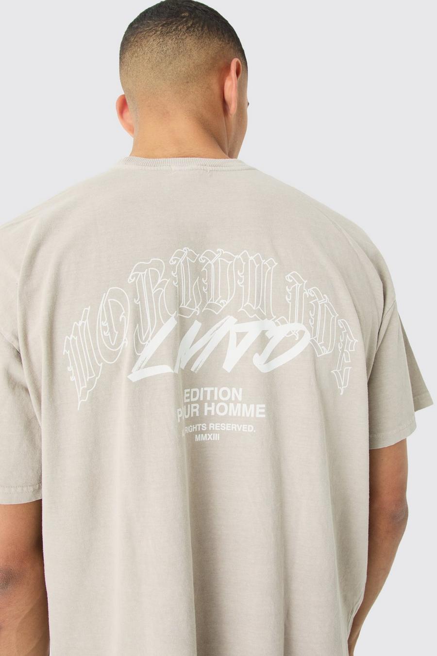 Oversize T-Shirt mit Stern-Print, Stone