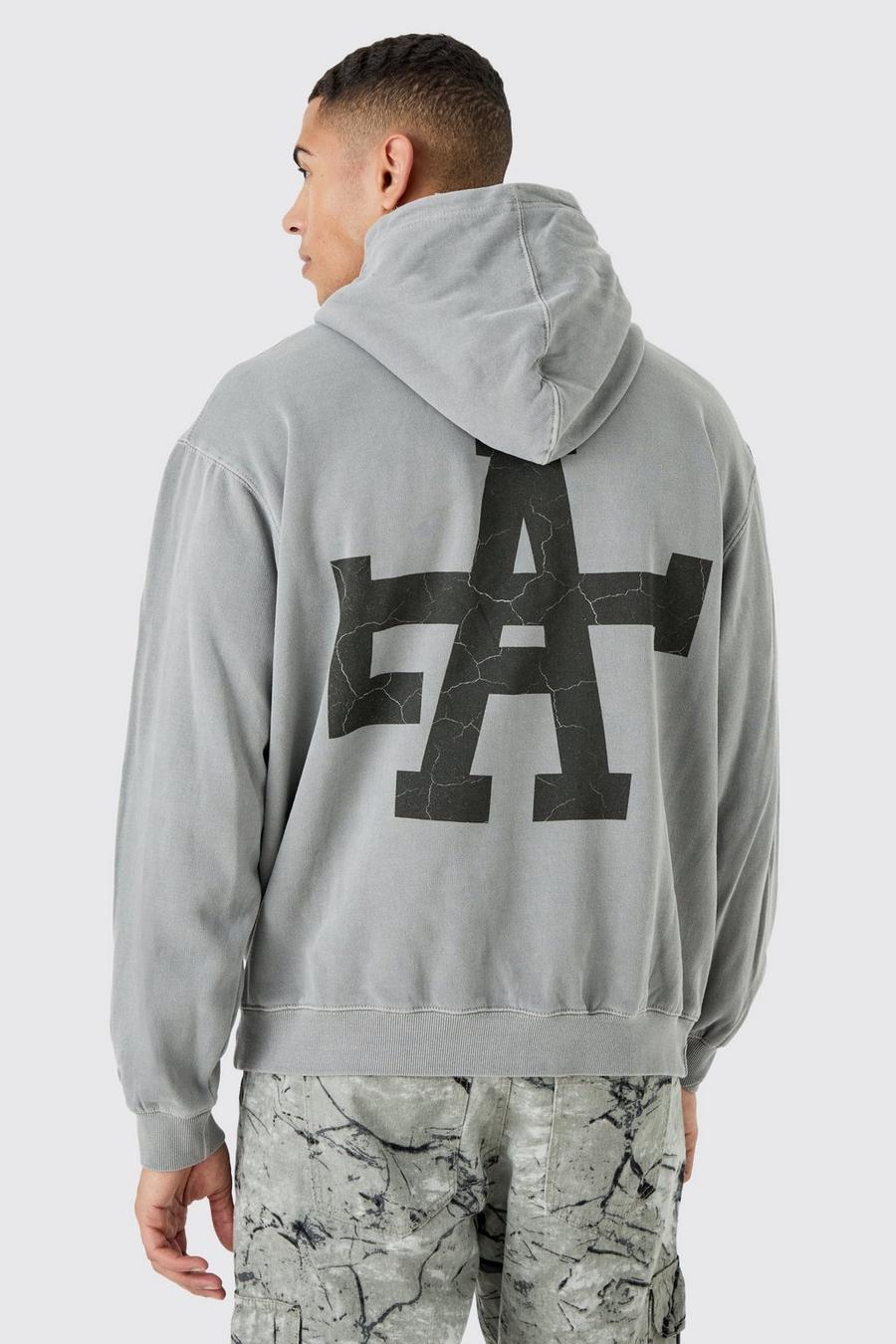 Light grey LA Oversize Urblekt hoodie
