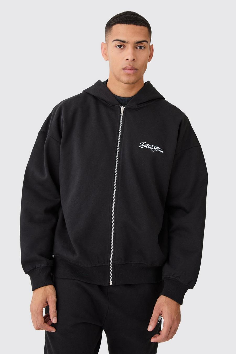 Black Oversized Heavyweight Limited  Hoodie image number 1