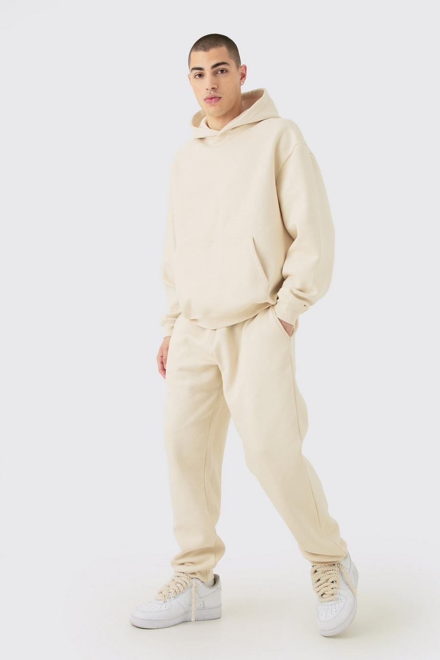 Oversized Hooded Tracksuit, Taupe