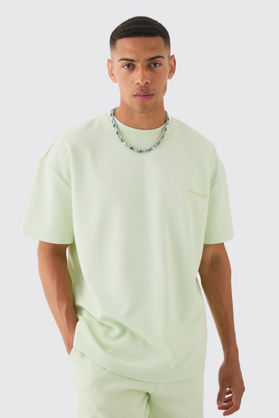 Mint Limited Oversize t-shirt i pikétyg