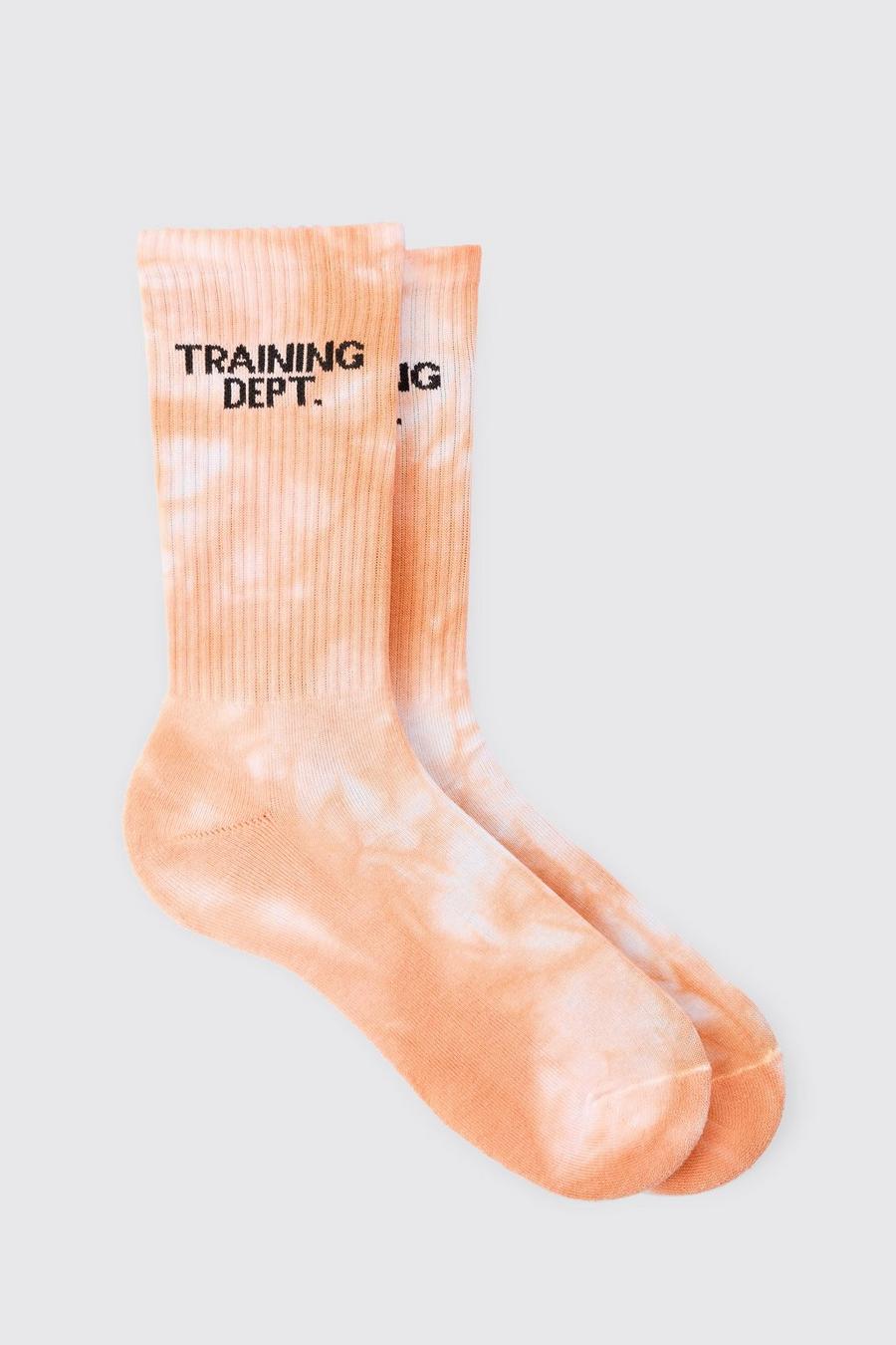 Orange Man Active Training Dept Tie-dye Crew Socks