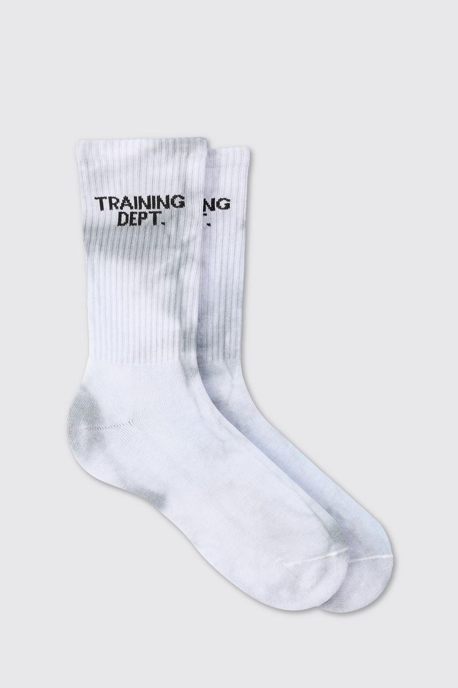 Light grey Man Active Training Dept Tie-dye Crew Socks