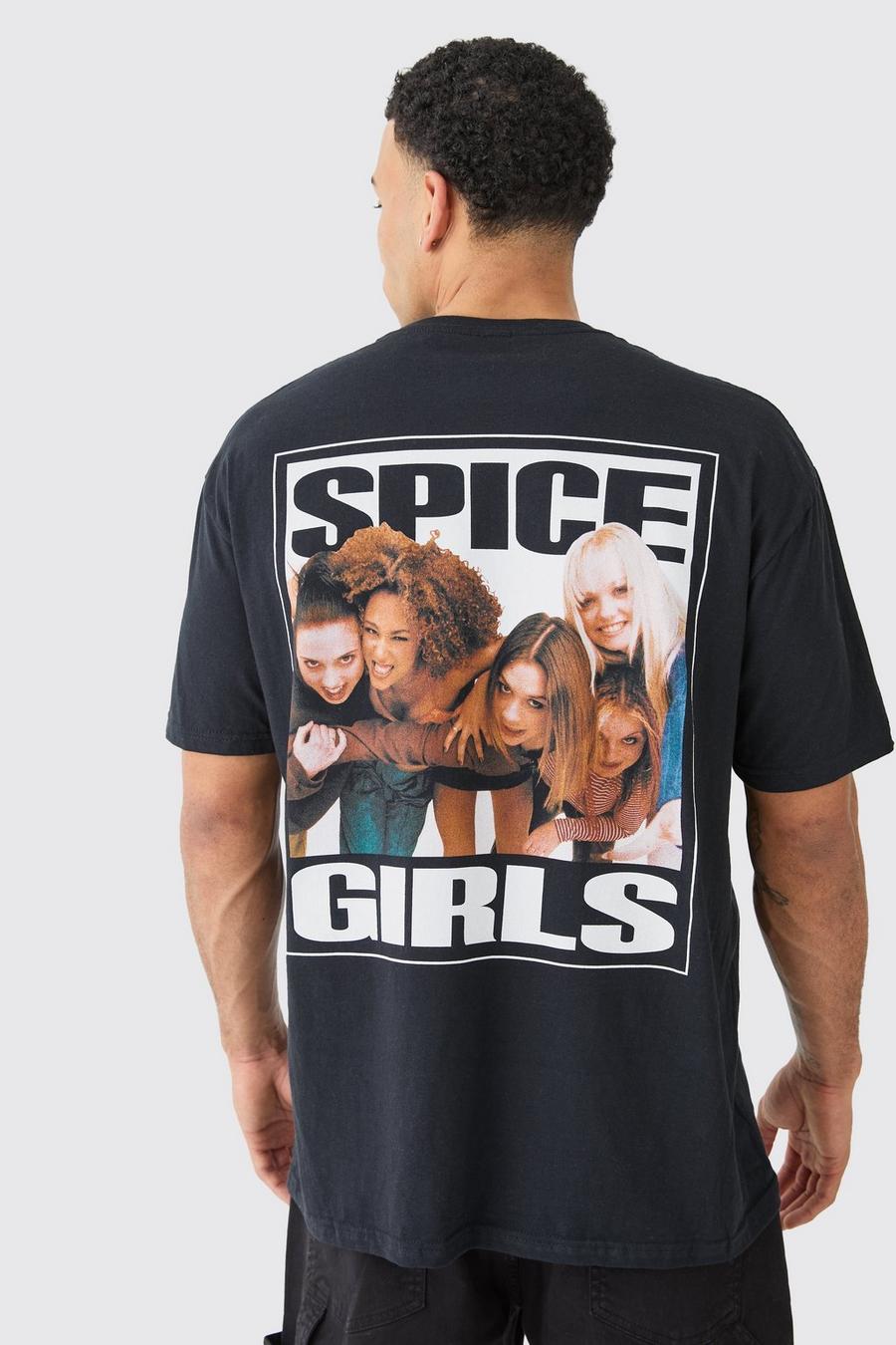 Oversize T-Shirt mit lizenziertem Spice Girls Print, Black