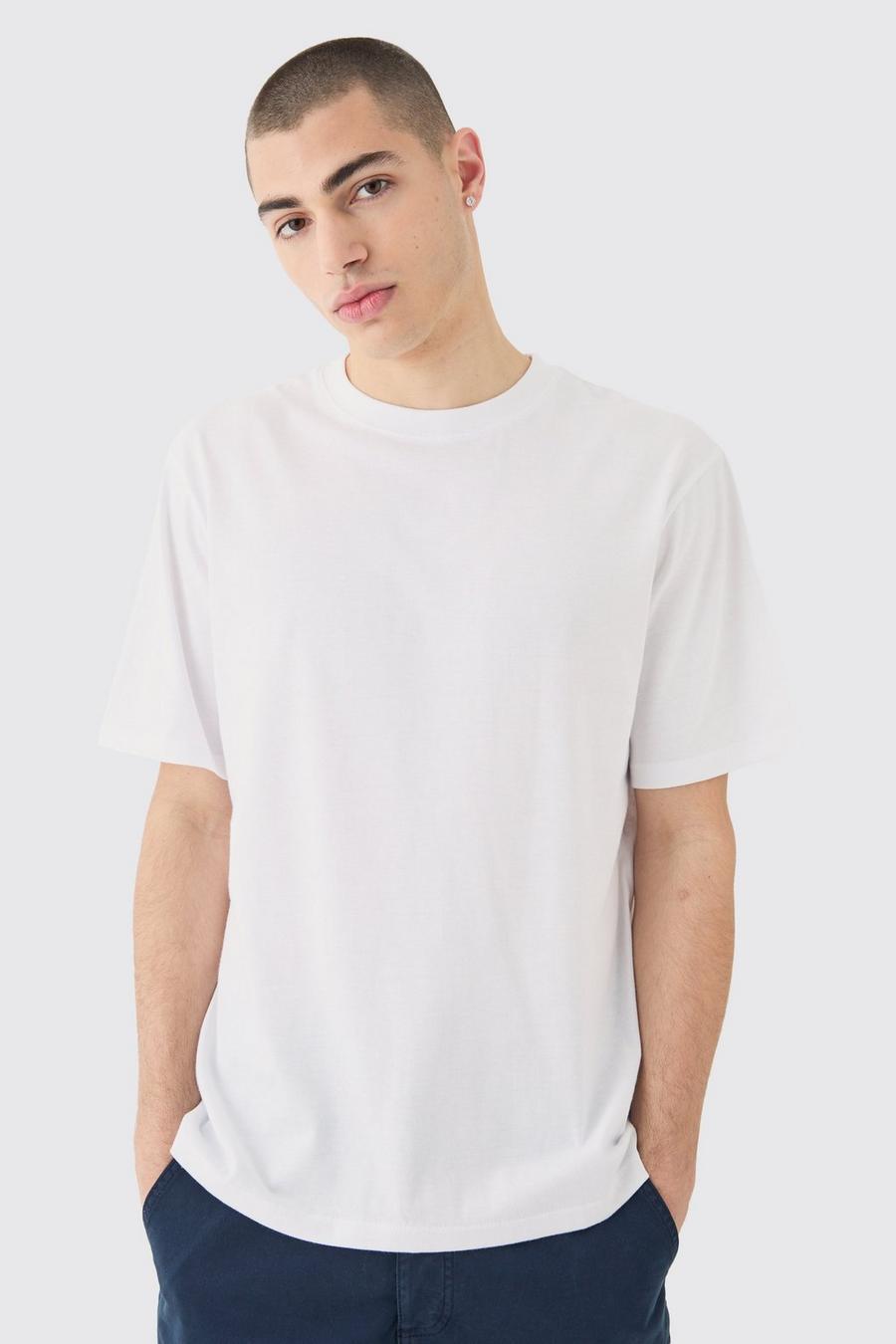 Basic Crew Neck T-shirt, White image number 1