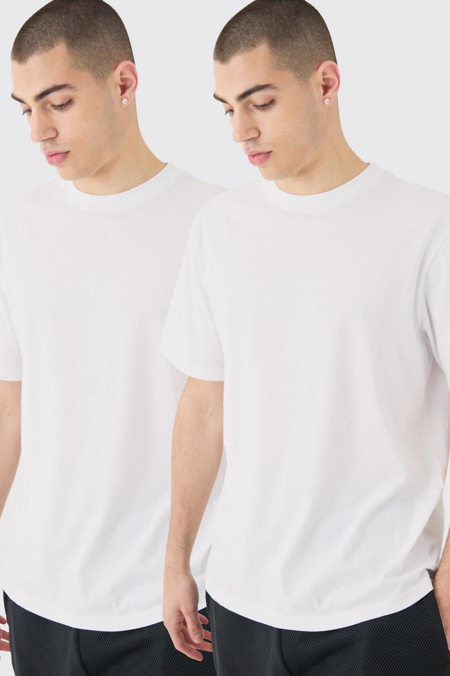 2er-Pack Basic T-Shirt, White image number 1