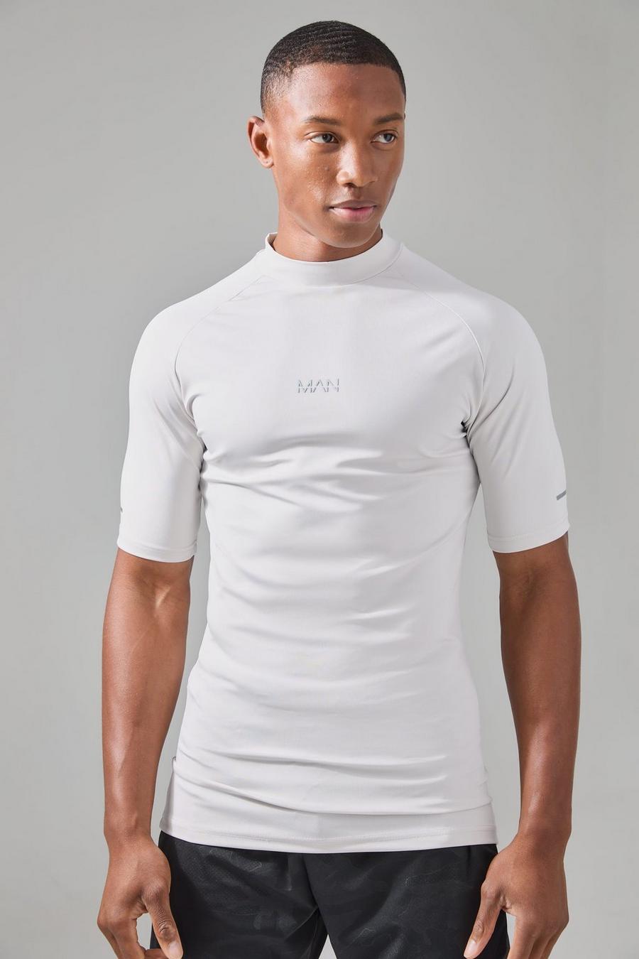 Man Active Kompressions T-Shirt, Grey image number 1